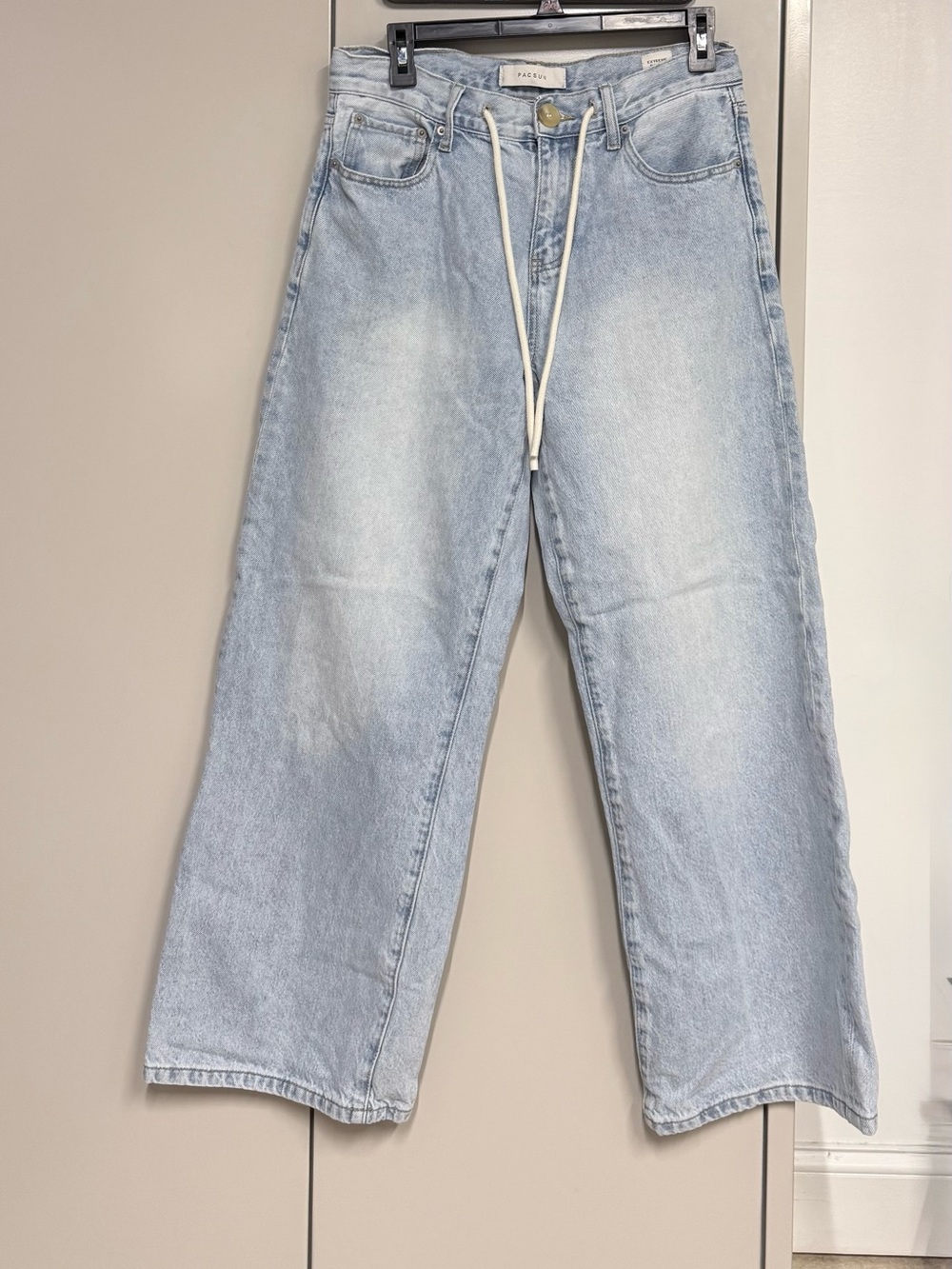 PacSun Light Wash Extreme Baggy Jeans with Drawstring